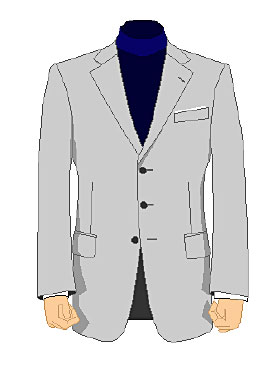 前釦デザイン（シングル）S3