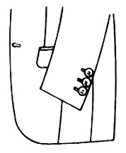 袖ボタン　3つ